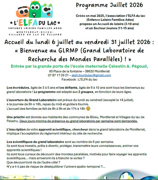 Le programme de juillet 2026